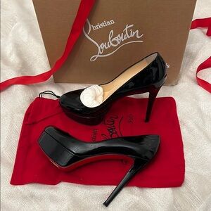 Christian Louboutin Black Bianca 120 Platforms